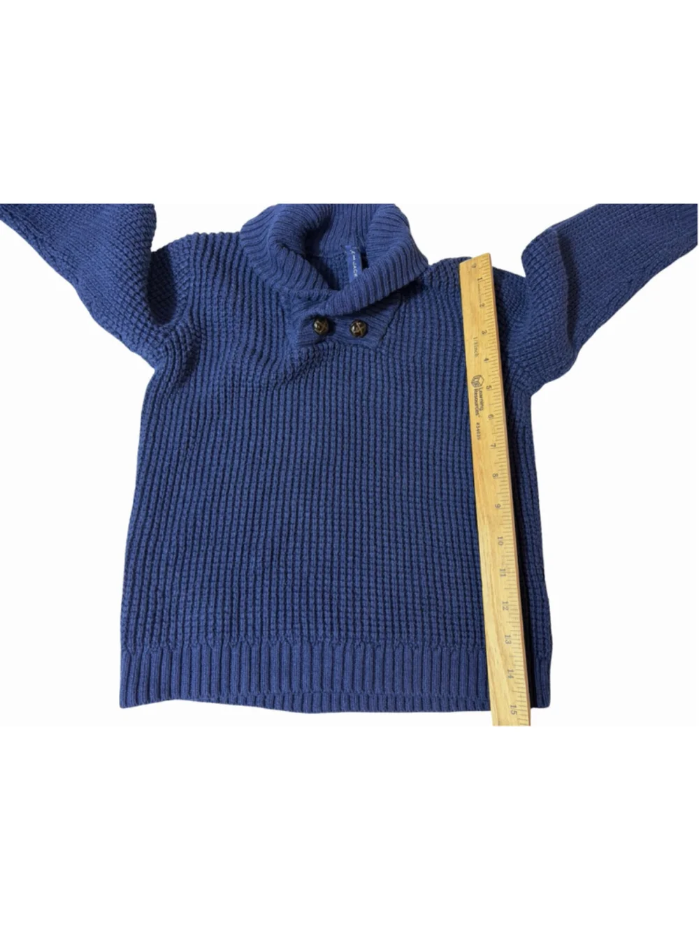 Janie and Jack Boys Navy Fisherman Knit Turtleneck Sweater Size 5